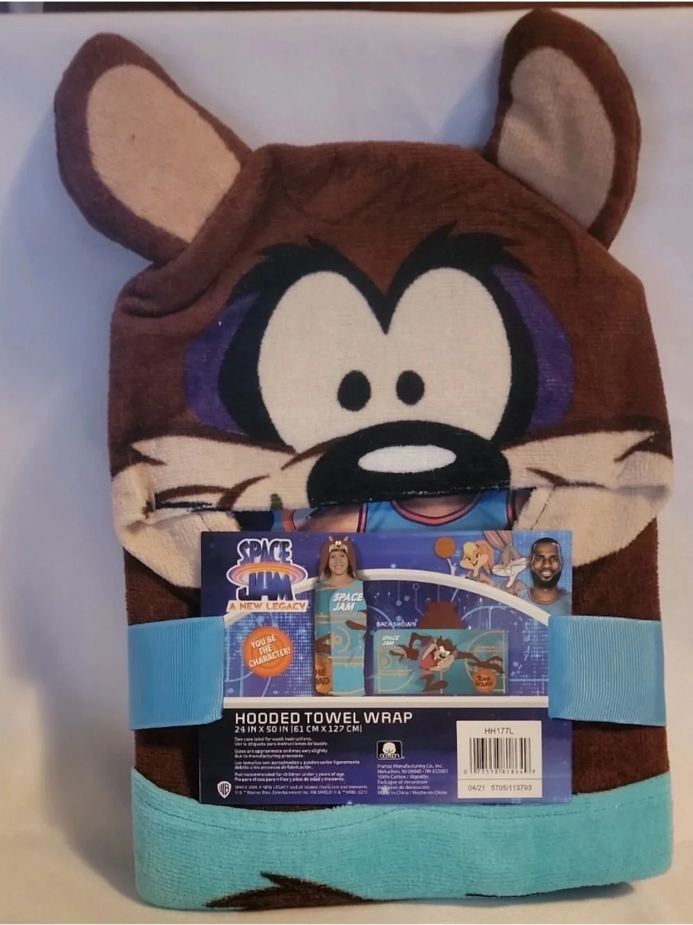 Tasmanian Devil Bath Hooded Towel Wrap 24x50